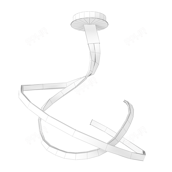 NUR Chandelier 5827: Elegant and Dimmable LED Lighting 3D model image 2