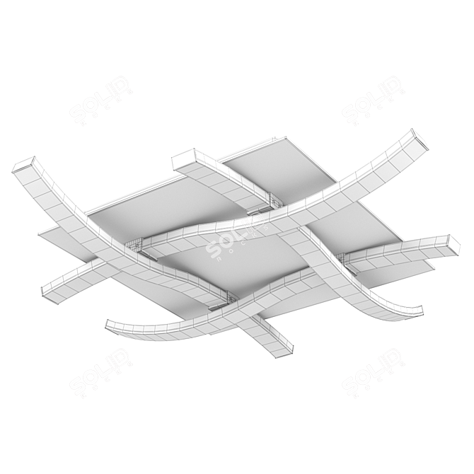 Mantra NUR Ceiling Light 6004: Stylish Dimmable LED Fixture 3D model image 2