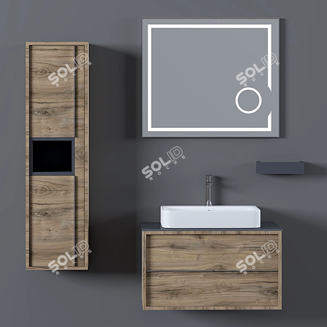 Elantra 80 Bathroom Furniture Set 3D model image 2