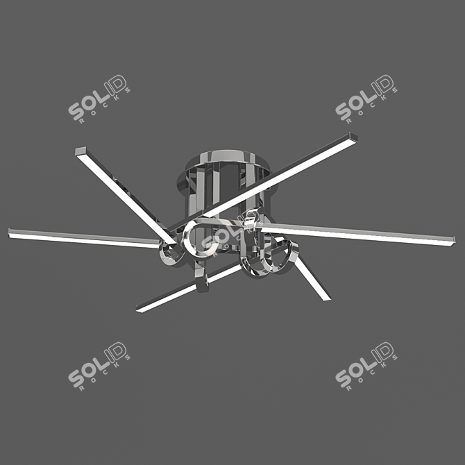 CINTO Ceiling Light 6126: Elegant Aluminum Design 3D model image 1