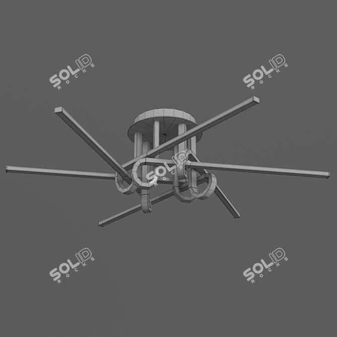 CINTO Ceiling Light 6126: Elegant Aluminum Design 3D model image 2