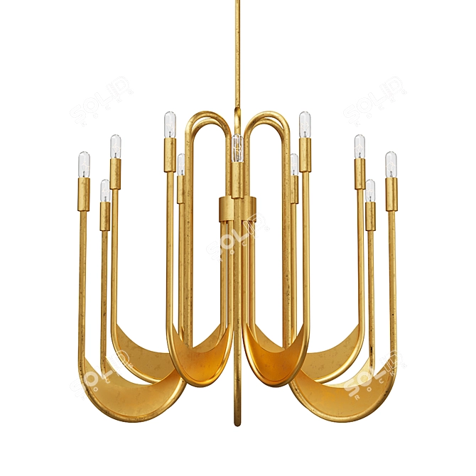 Gilded Arabian Nights Chandelier 3D model image 1