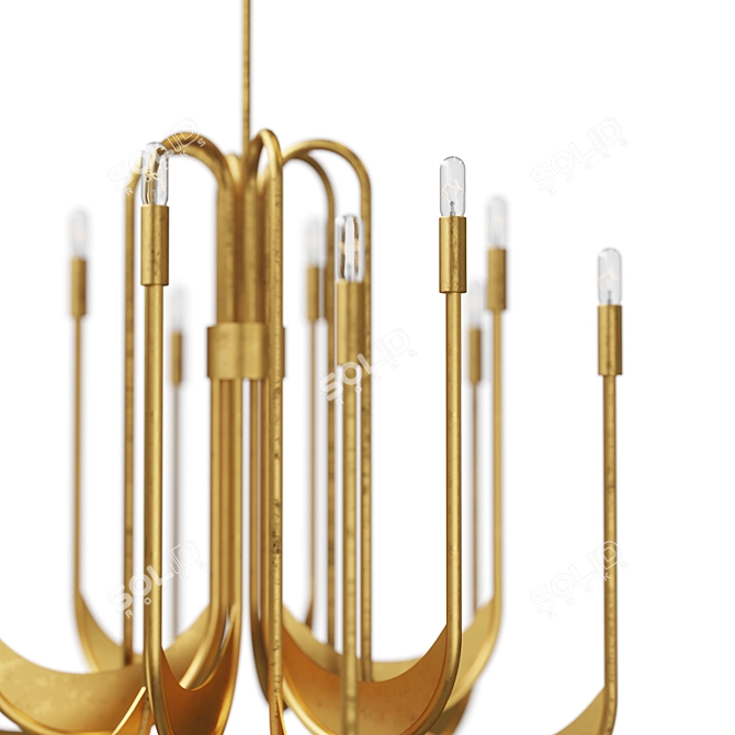 Gilded Arabian Nights Chandelier 3D model image 2