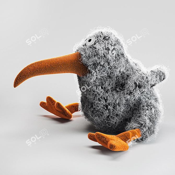 Title: Beasts Sigikid Kiki Kiwi Soft Toy 3D model image 2