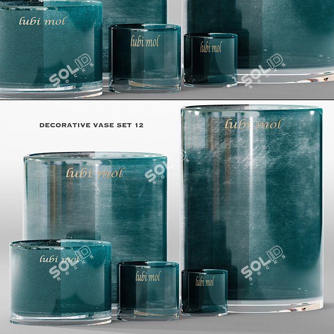 Modern Decorative Vases Collection 3D model image 1