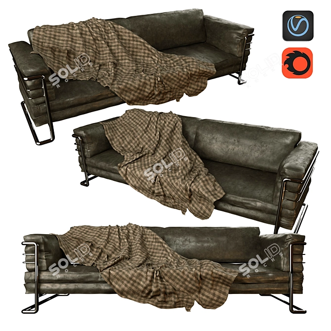 Classic Comfort: Lexi 3 Seater Sofa by Halo 3D model image 1