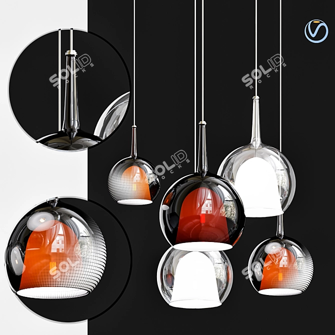 Modern Glow Pendant Light 3D model image 1