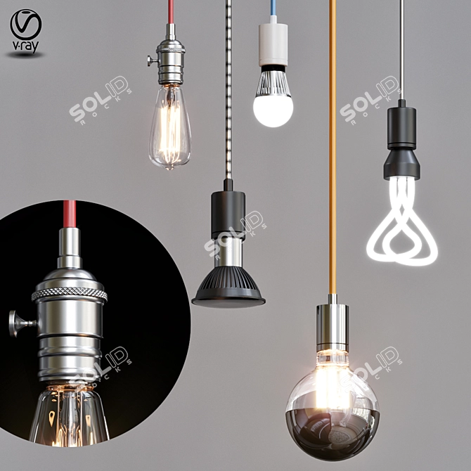 Sleek Pendant Lighting - TECH Lighting 3D model image 1