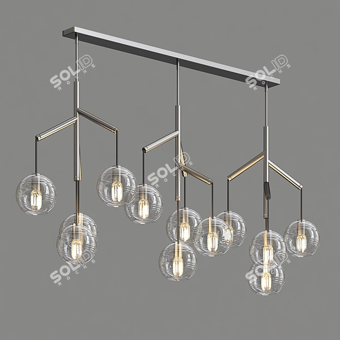 Elegant Sedona Chandelier by Tech Lighting 3D model image 1