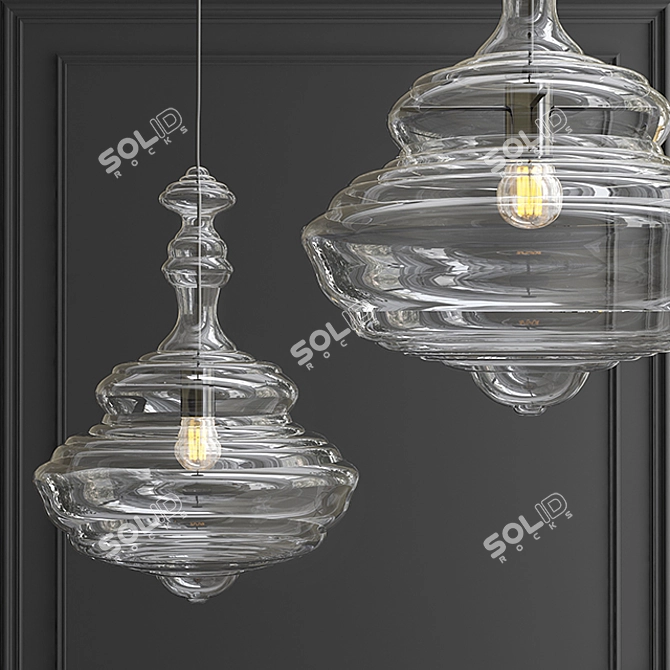 Elegant Crystal Chandelier: Neverending Glory 3D model image 1