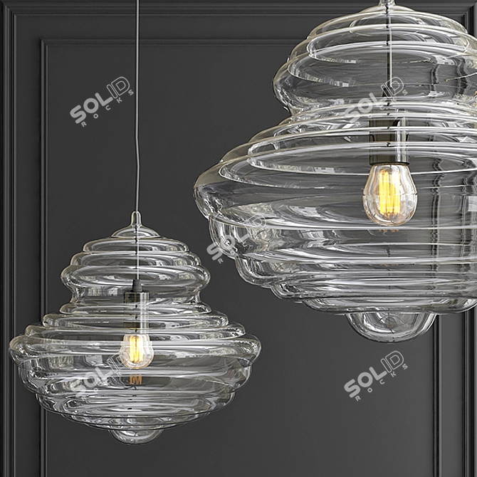 Elegant Glass Chandelier by Loft-Concept 3D model image 1