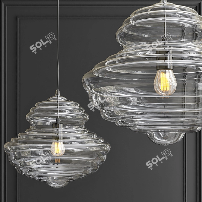 Elegant Glass Chandelier by Loft-Concept 3D model image 4