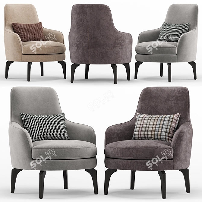 Medea Armchair: Sleek Design, Superior Comfort 3D model image 1