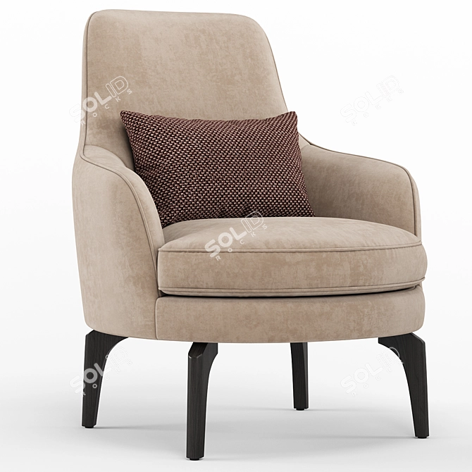 Medea Armchair: Sleek Design, Superior Comfort 3D model image 2