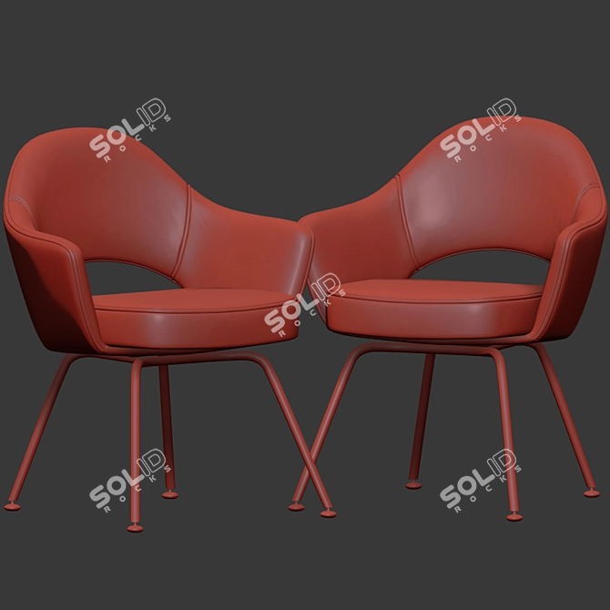 Modern Elegance: Saarinen Executive Armchair 3D model image 2