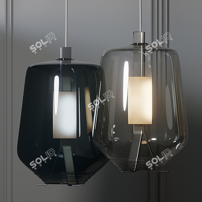 Sleek Gauzak Pendant Lamp 3D model image 1