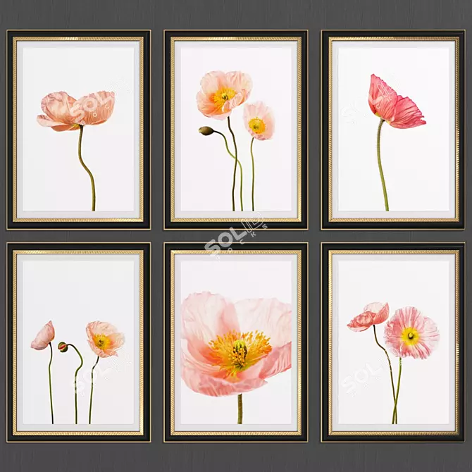 Modern Poppy Art Set: Collection №223 3D model image 1