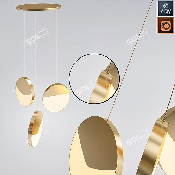 Moonlight Suspension Lamp by Matteo Zorzenon 3D model image 1