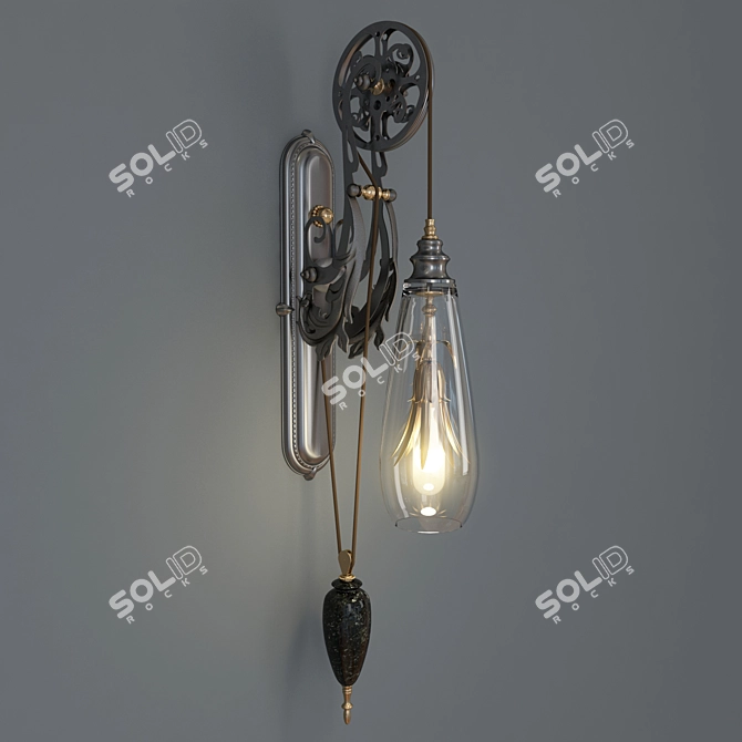 Elegant Lautrec Sconce Illuminates 3D model image 1