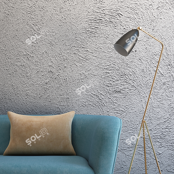 Seamless Ultra HD Stucco Plaster 3D model image 2