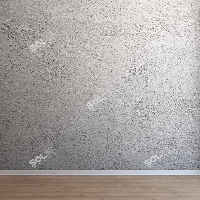 Seamless Ultra HD Stucco Plaster 3D model image 3