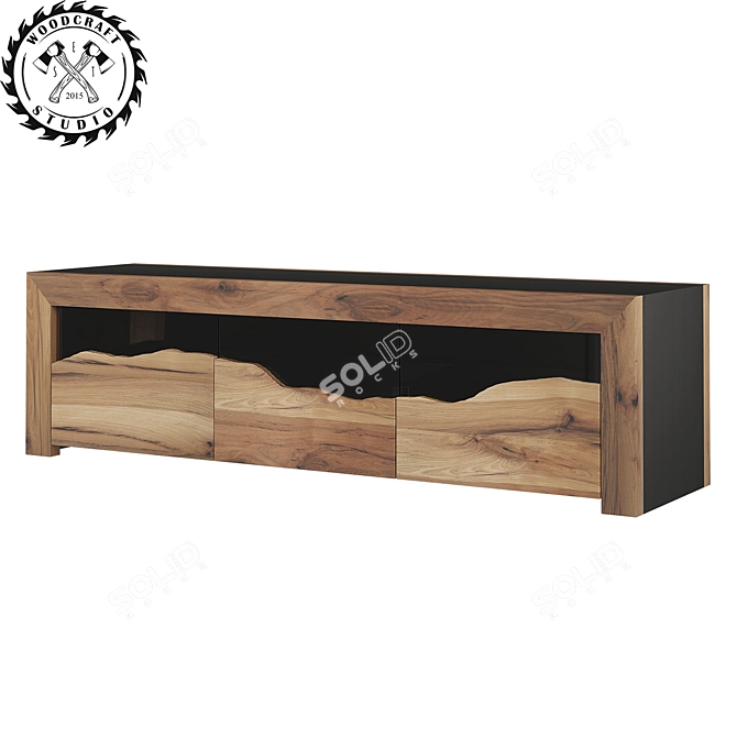 Marshall Wood TV Stand 3D model image 2