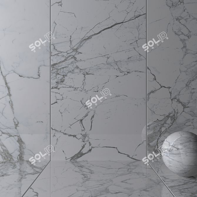 Chic HD Statuario Wall/Floor Tiles 3D model image 2