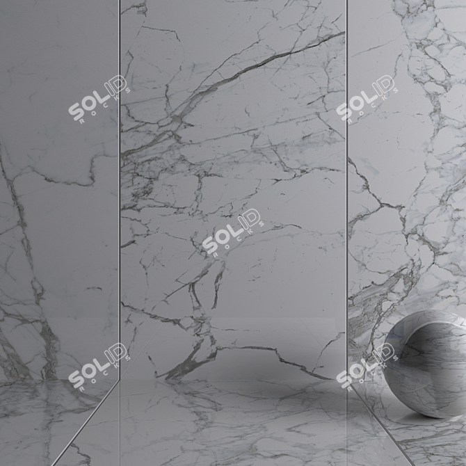 Chic HD Statuario Wall/Floor Tiles 3D model image 3