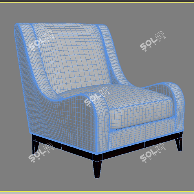 Sleek Shadow Chair 3D model image 2