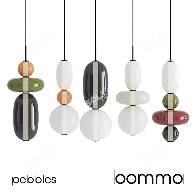 Pebbles in Light: Boho Chic 3D model image 1