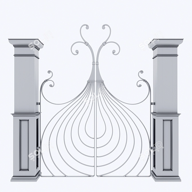 Elegant Gate Design | 3D Models & Textures 3D model image 2