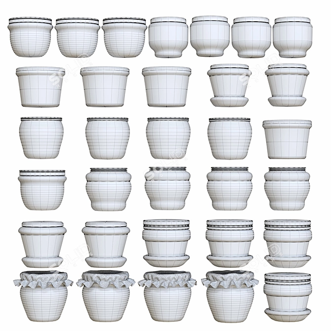 24-Piece Filled Jar Set 3D model image 2