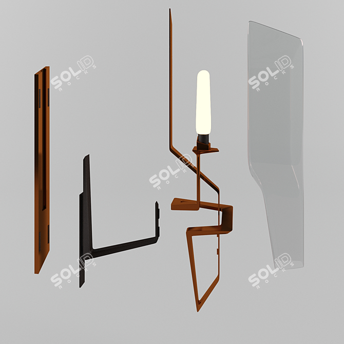 Modern Wall Lights_hja01 3D model image 3