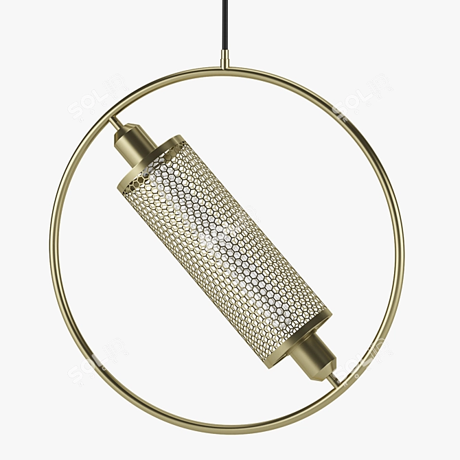 Chic Chiswick Hoop Pendant Light 3D model image 1