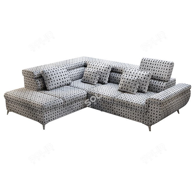 Wersal Monk L Sofa: Luxurious Avant-Garde Elegance 3D model image 3