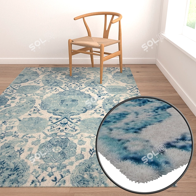 Premium Carpet Set: High-Quality Textures, Multiple Variants 3D model image 2