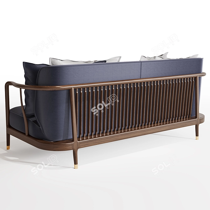 Sleek Contemporary Sofa 3D model image 3