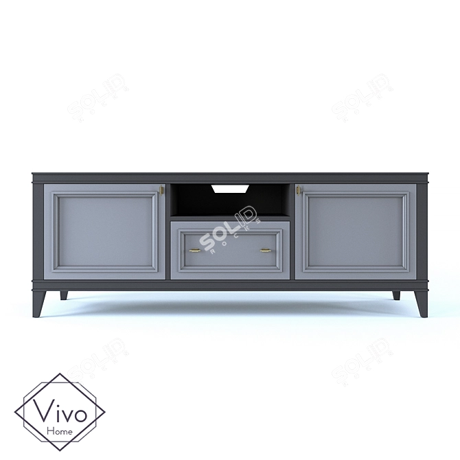 Vivo Home OM Metropolitan TV Cabinet 3D model image 2