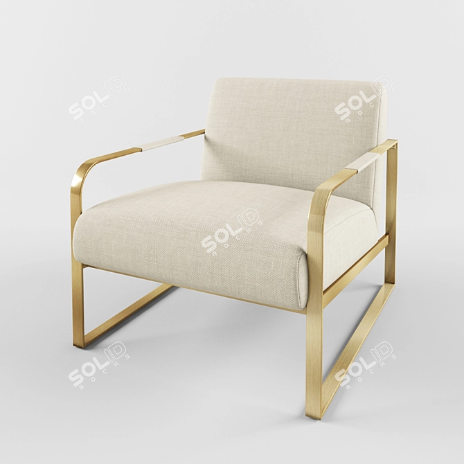 Elegant Charlie Chair - Black Rooster Decor 3D model image 1