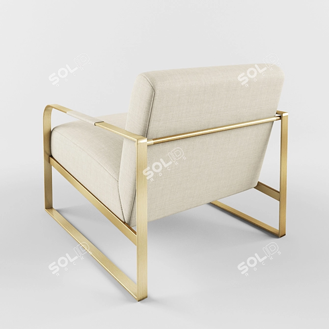 Elegant Charlie Chair - Black Rooster Decor 3D model image 2