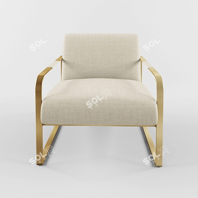 Elegant Charlie Chair - Black Rooster Decor 3D model image 3