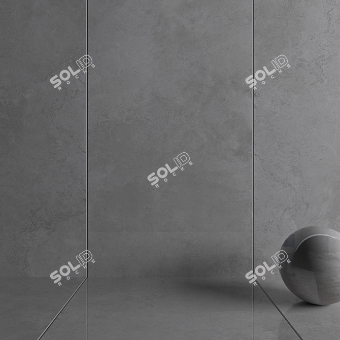 Alpes Wide Gray Wall Tiles 3D model image 3