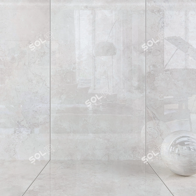 ABK ALPES WIDE 198 Ivory: HD Multi-Texture Wall Tiles 3D model image 1