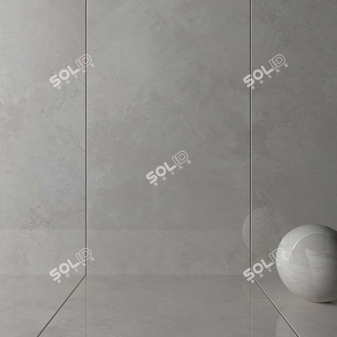 ABK ALPES WIDE 198 Ivory: HD Multi-Texture Wall Tiles 3D model image 2