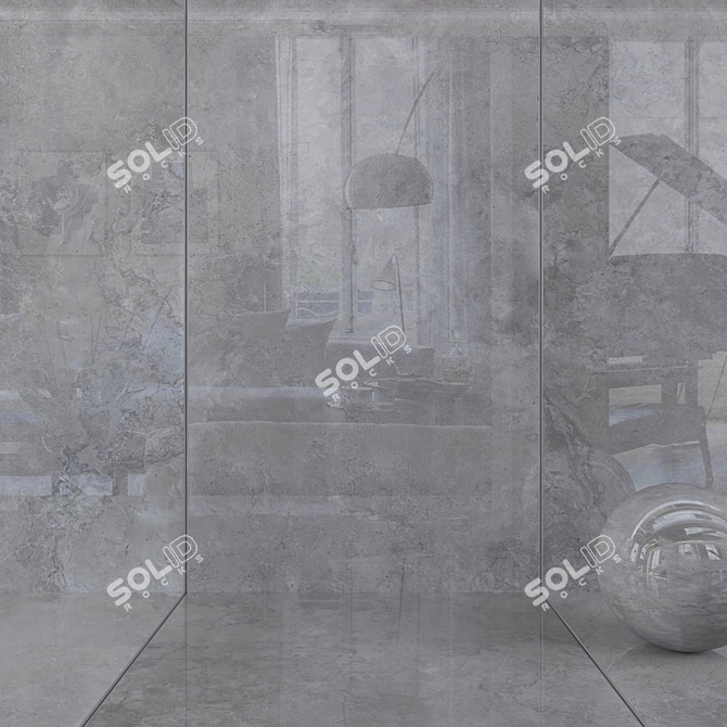 Alpes Wide Lead Wall/Floor Tiles 3D model image 1