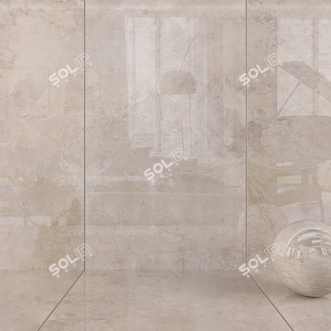 Alpes Wide Sand HD Wall Tiles 3D model image 1