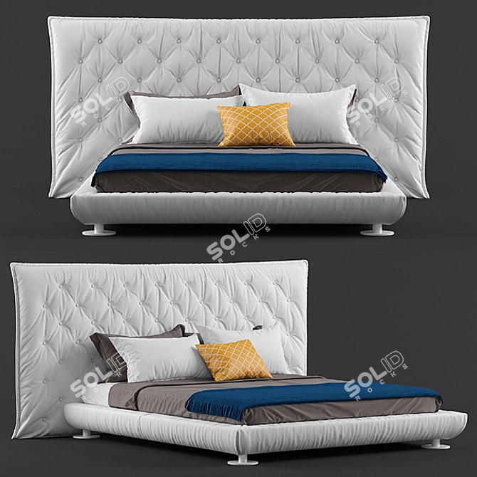 Elegant Bonaldo Full Moon Bed 3D model image 1