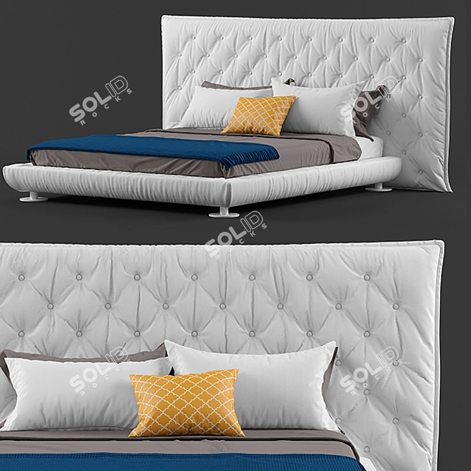 Elegant Bonaldo Full Moon Bed 3D model image 2