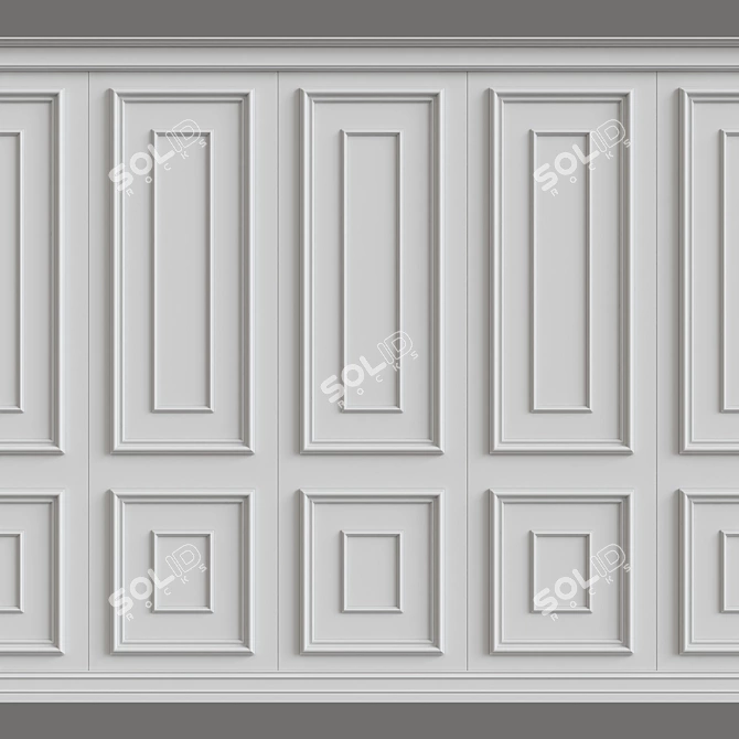 3D Wall Moulding: Versatile Design Solution 3D model image 1