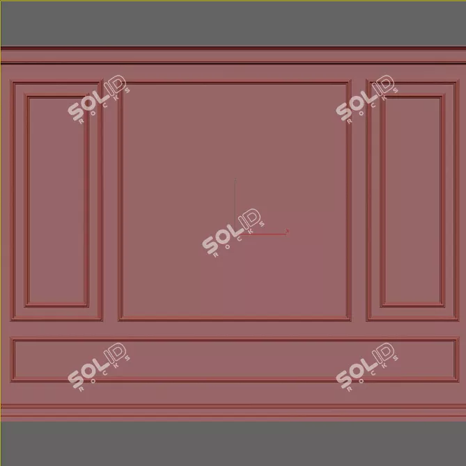 Elegant Wall Moulding Solution 3D model image 2